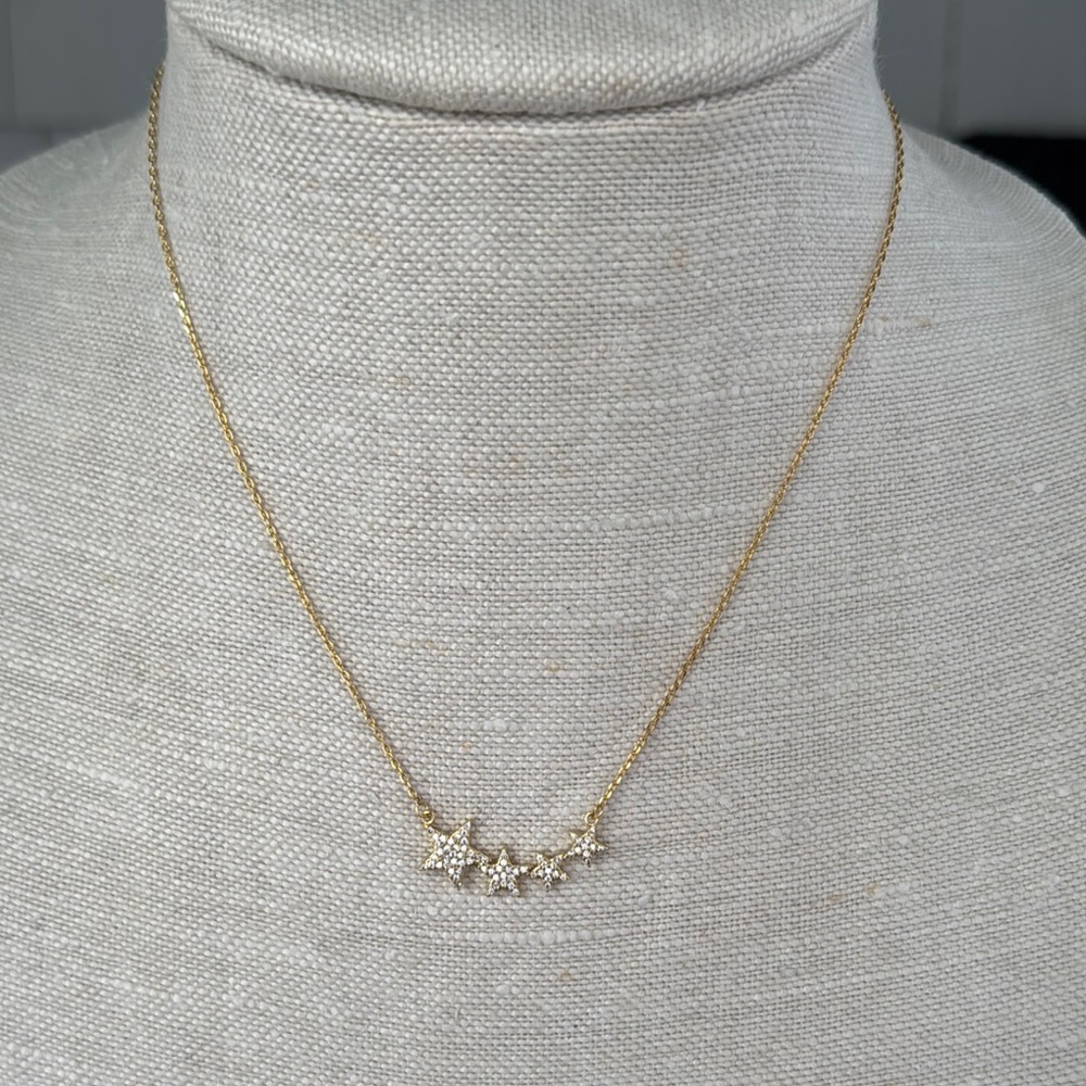 Adornia 14k Gold Plated Cubic Zirconia Starburst Necklace